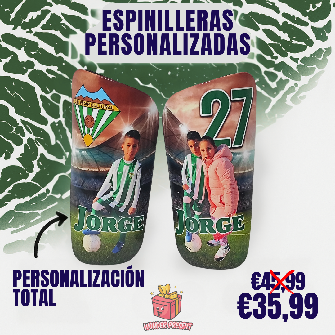 Par de espinilleras personalizadas