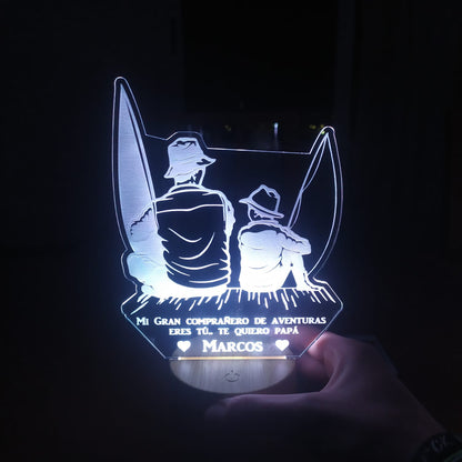 Lampara personalizada pescador PAPÁ