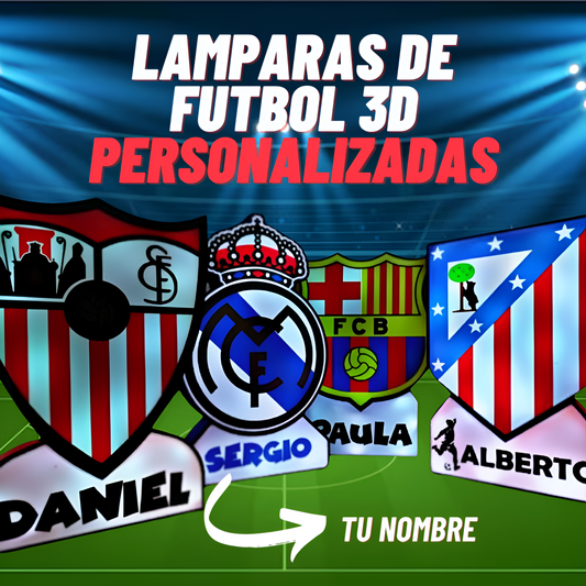 Lámpara 3D de Futbol personalizada